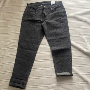 New* I.N.C Denium Gray and black Leopard Print Women Jeans